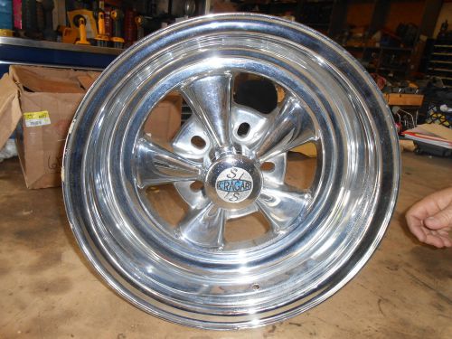 15 x 7&#034;  nos  cragar  super sport  chrome  wheels rims . 1 only