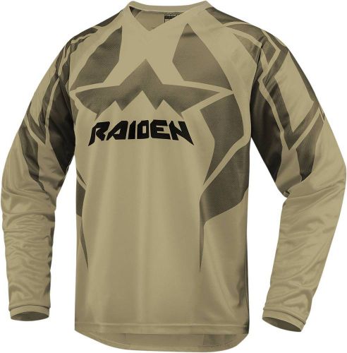 New icon raiden arakis adult offroad/motocross jersey, tan/dark tan, 3xl/xxxl