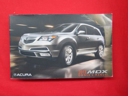 2013 acura mdx owners manual guide book