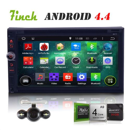 7&#034; quad core android 4.4 car stereo video player sat gps navi radio 3g wifi obd2