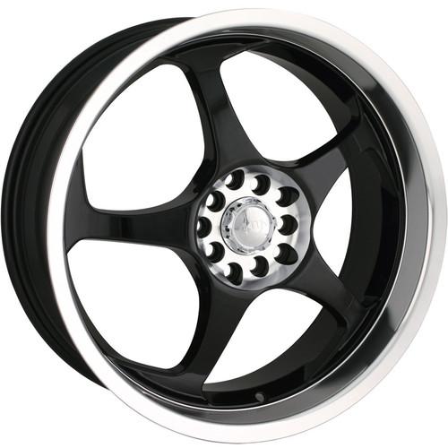 16x7 black akita ak-90 wheels 4x100 4x4.5 +40 ford zx2 escort plymouth