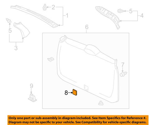 Honda oem 12-14 cr-v lift gate-access cover 84437t0aa01zc