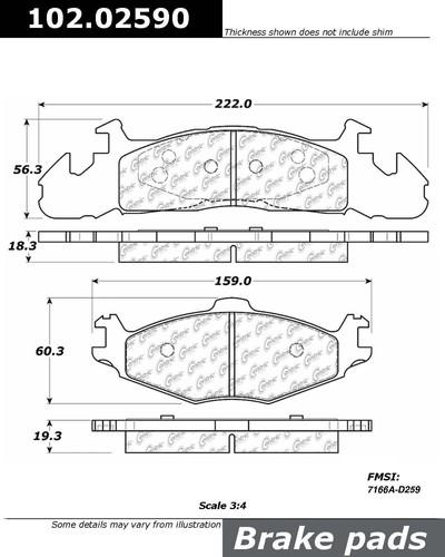 Centric 102.02590 brake pad or shoe, front-c-tek metallic brake pads