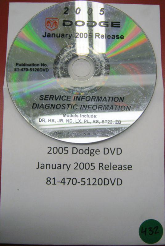 2005 dodge service information dvd jan. 2005 release