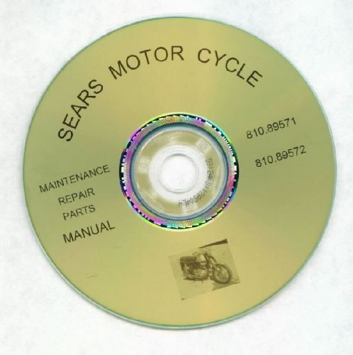 Sears allstate  puch repair parts service manual on a  cd  810.89571 &amp; 810.89572