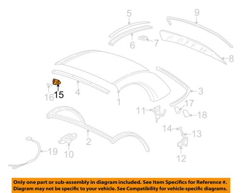 Porsche oem 97-12 boxster removable top-pin 98656160500a09