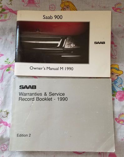 Saab 900 classic 1990 owner&#039;s manual warranties service record booklets