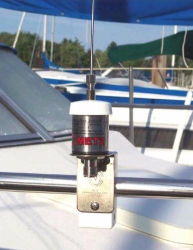 New metz manta-6 vhf marine antenna 35&#034; w/ bracket + new 50 ft coaxial cable