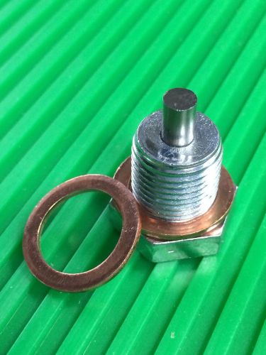 Ford magnetic oil drain plug 7.3l 6.4l 6.0l w/ two new copper gaskets 14x1.25mm