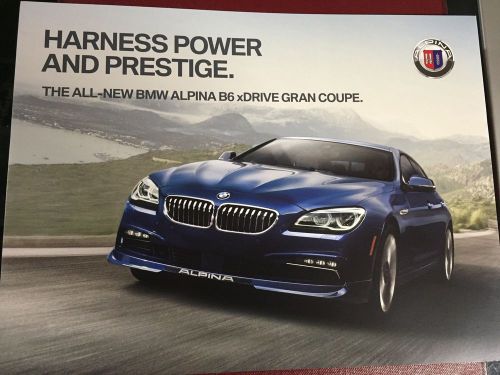 2016 bmw alpina b6 xdrive 640i 650i gran coupe rare original foldout brochure