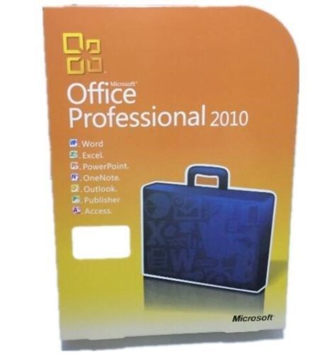 Microsoft office 2010 professional full version windows retail dvd package 3pc