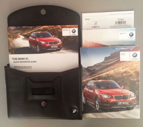 2013 bmw x1 (e84) owner&#039;s manuals, complete set, new with bmw vinyl case