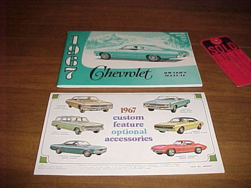 1967 chevrolet owners manual with original custom feature optional accessories