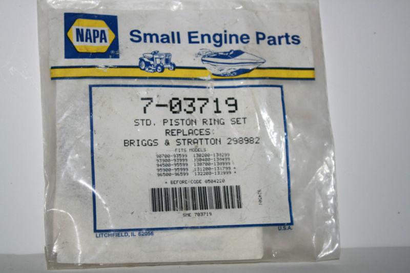 Napa 703719 piston ring set  briggs & stratton 298982 - new in box