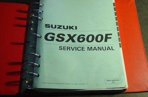 1998 suzuki gsx600f service manual in binder p/n 99500-35070-03e  (891)