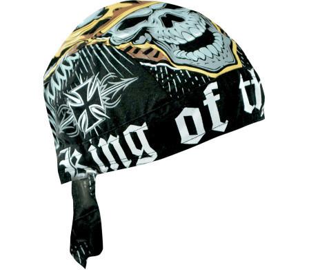 Zan headgear road hog king of the road flydanna doo rag biker riding headgear 