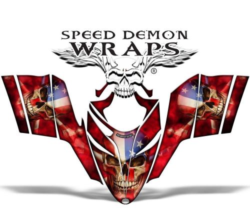 Polaris dragon rmk snowmobile hood skull graphic sled wrap kit 2008-11 ~ patriot