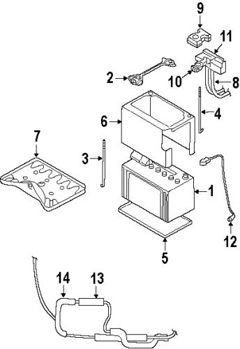 Nissan 240808j000 genuine oem negative cable