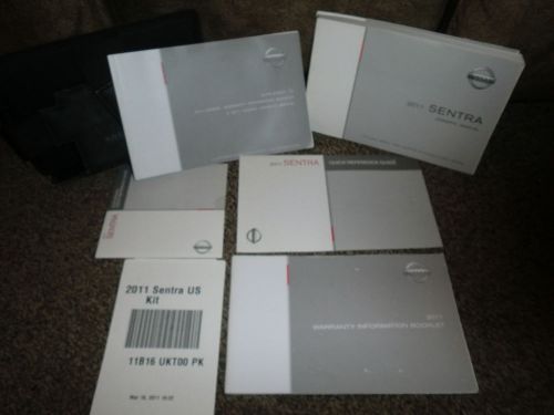 2011 nissan sentra owners manual with warranty and service guide and case dvd