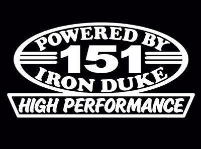 2 hp 151 ci decal set iron duke 4 cyl engine decals