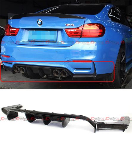 For 2015-16 bmw f80 m3 carbon fiber rear bumper big diffuser 3pc design v style