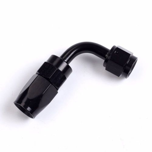 -4 an 90 degree swivel hose end fitting braided &amp; nylon hose an 4 black