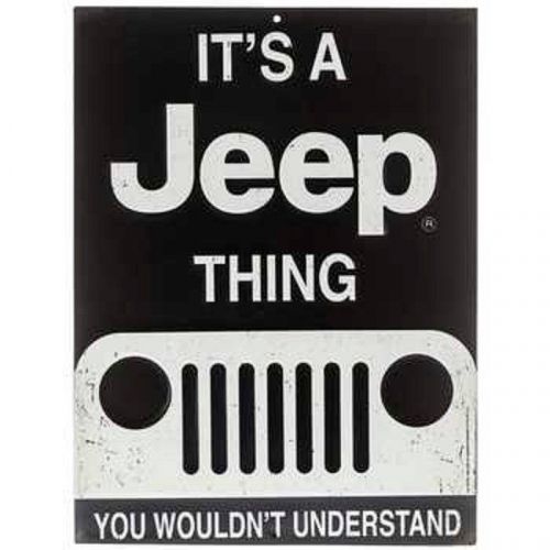 It&#039;s a jeep thing embossed metal signs decor emblem man cave decor ford chevy