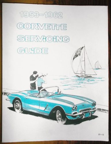 1953-1962 chevrolet corvette shop repair chassis servicing guide service manual