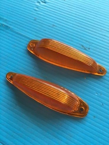 Mazda luce 1500 1800 a6 a7 side marker lights lamps lens nos.