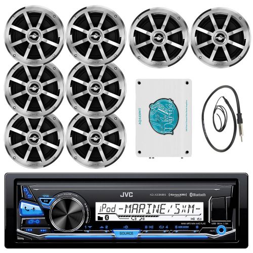 1600w marine 4 channel amplifier, 6.5&#034;speakers, bluetooth aux usb radio, antenna