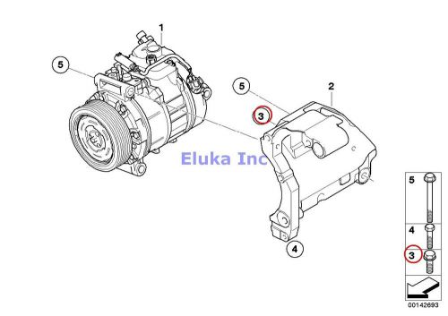 4 x bmw genuine battery armrest fuel injection hex bolt with washer m8x25 zns3 e