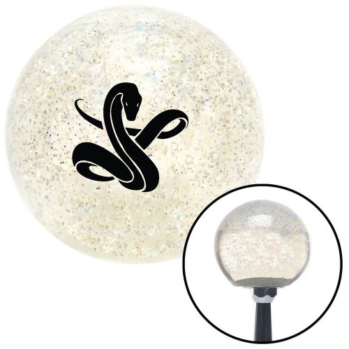 Black serpent clear metal flake shift knob with m16 x 1.5 insert formula hemi