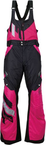 Arctiva snow snowmobile womens 2017 eclipse insulated bibs/pants blk/pink medium