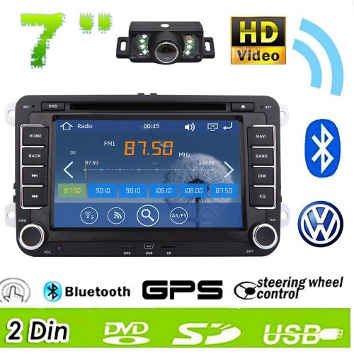 Double 2din gps navi car radio stereo dvd player for vw passat jetta golf cc+cam