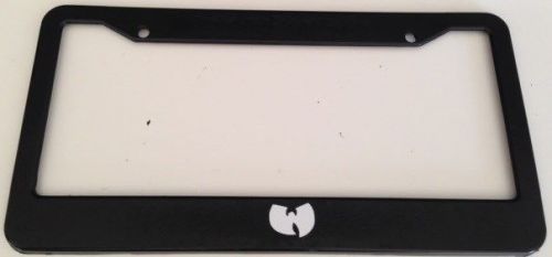 Wutang symbol -  black license plate frame - rapper ghansta hip hop love qty 2