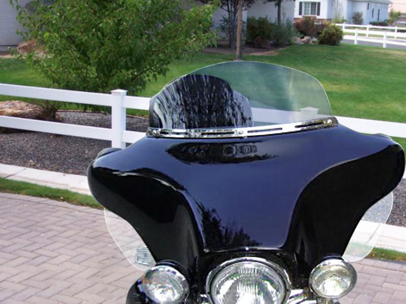 Clear side wings windshield air deflectors reflective harley touring flhr flht