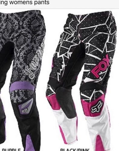 New fox racing womans pants black pink shatter mx moto 9/10