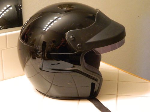 Artic cat open face helmet black l (worn once)