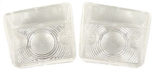 1967-1968 camaro rs clear park light lens, pair - w-115