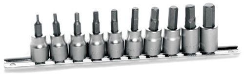 Performancetool 10pc met hex bit socket set