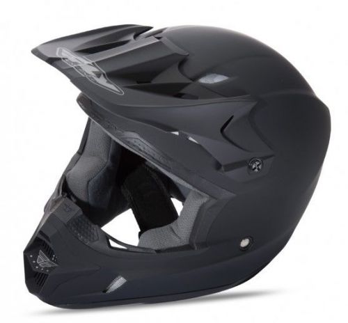 2017 fly racing kinetic adult matte black helmet mx dirt bike offroad atv utv