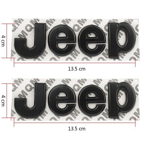 2x black metal letter jeep logo emblem sticker tailgate fender badge nameplate