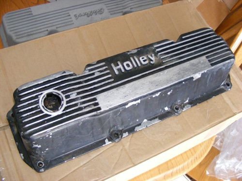 Pair- holley 351c aluminum valve covers 351 cleveland boss 302 greasy &amp; dirty
