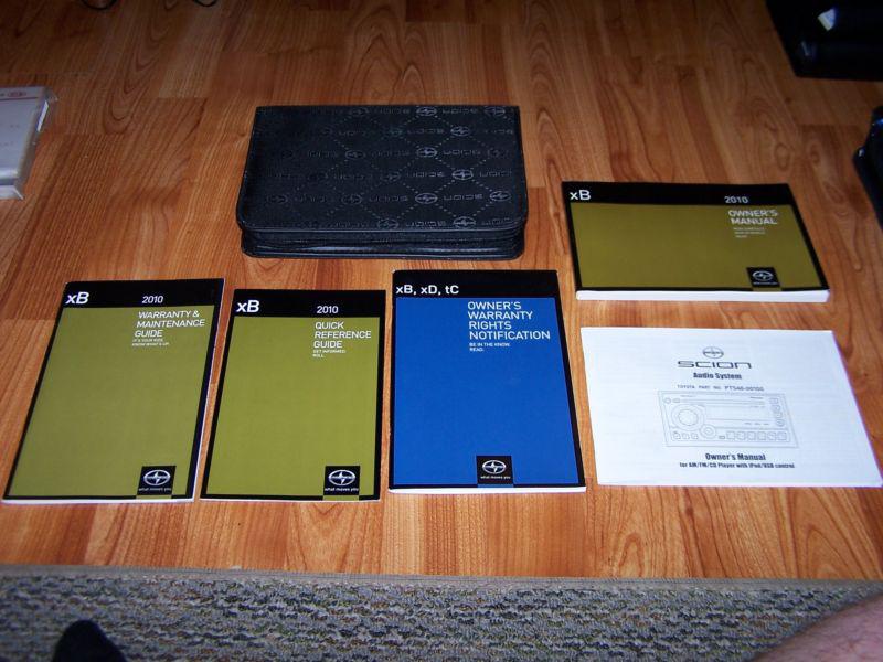 2010 scion xb owners manual set with case free shipping