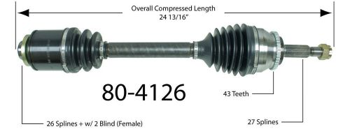 Mitsubishi - eclipse/gallant - 80-4126 cv joint half shaft, front right