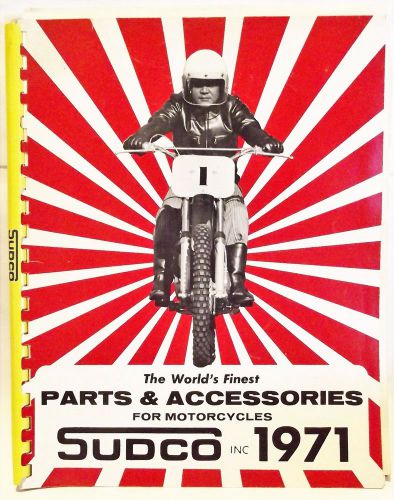 Vintage motorcycle motocross &#039;1971 sudco  parts accessories catalog  42  pages