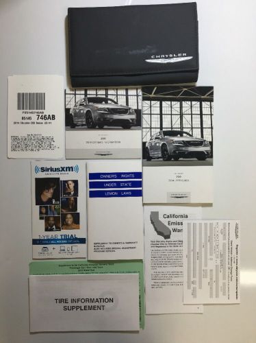 2014 chrysler 200 owners manual set with case. free same day shipping! #0313