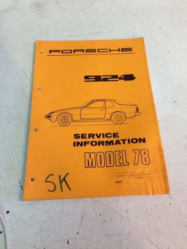 Porsche 924 service information manual