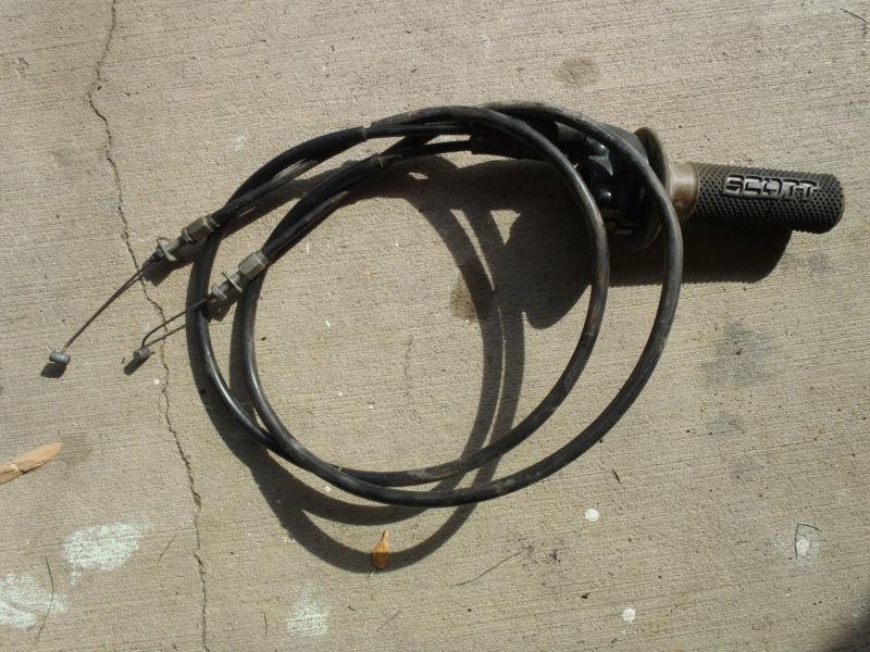 1985 honda xr200r throttle w/ twin cables dual xr200 xr 200 