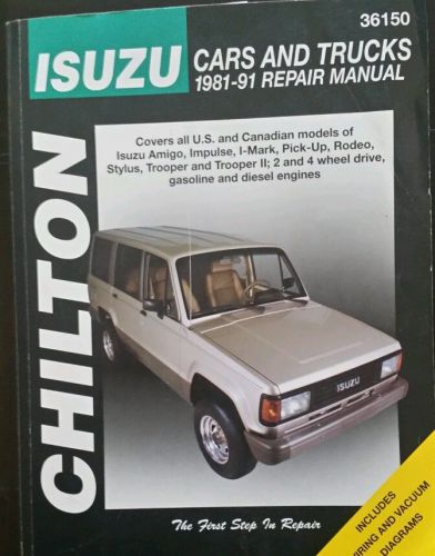 Chilton # 36150 isuzu cars and trucks 1981-1991 repair manual